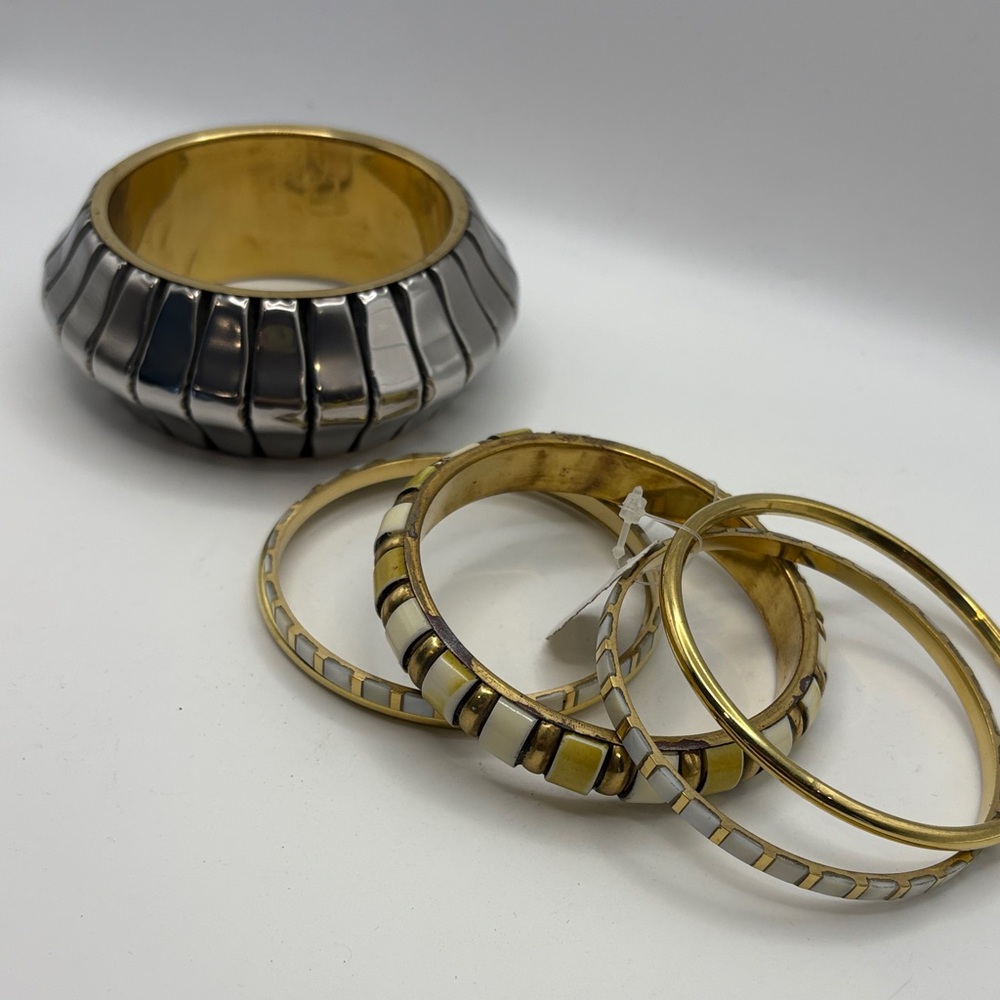 Gold and Silver Bangle Set
